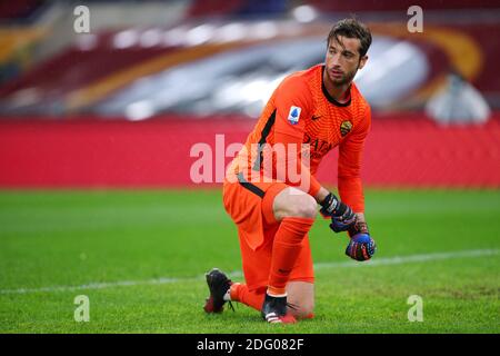 Roma-Torwart Antonio Mirante reagiert während der italienischen Meisterschaft Serie Ein Fußballspiel zwischen AS Roma und US Sassuo / LM Stockfoto