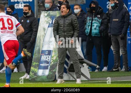 Trainer Kenan KOCAK (H) gibt Unterricht, Anleitung, Fußball 2. Bundesliga, 10. Spieltag, HSV Hamburg Hamburg Hamburg (HH) - Hannover 96 (H) 0: 1 am 05.12.2020 in Hamburg/Deutschland. ¬ Verwendung weltweit Stockfoto