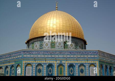 Kuppel auf einem Felsen in Jerusalem, Nahaufnahme Stockfoto