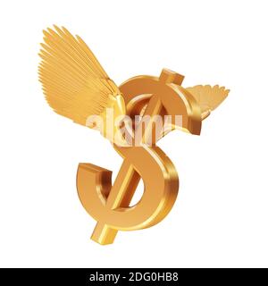 Fliegender Dollar Stockfoto