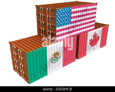 Luftfracht-Container Stockfoto