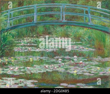 Titel: Der japanische Steg Ersteller: Claude Monet Datum: 1899 Medium: Öl auf Leinwand Dimension: 81.3 x 101.6 cm Ort: National Gallery of Art, Washington Stockfoto