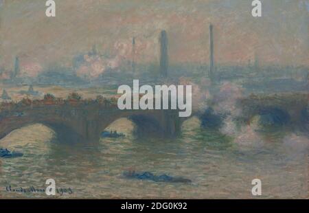 Titel: Waterloo Bridge, Grey Day Ersteller: Claude Monet Datum: 1903 Medium: Öl auf Leinwand Dimension: 65.1 x 100 cm Ort: National Gallery of Art, Washington Stockfoto