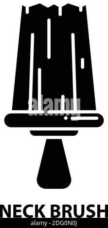 Symbol für Nackenpinsel, schwarzes Vektorzeichen mit bearbeitbaren Konturen, Konzeptdarstellung Stock Vektor