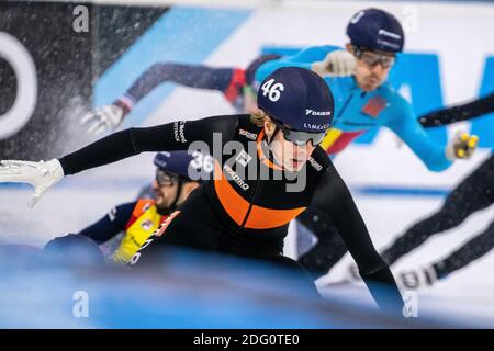 HEERENVEEN, NIEDERLANDE - 5. DEZEMBER: Jens van t Wout beim Shorttrack KNSB Invitation Cup 2020 in Thialf am 5. dezember 2020 in Heerenveen, Neth Stockfoto