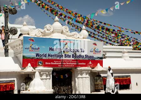 Weltkulturerbe Boudha Stupa Stockfoto