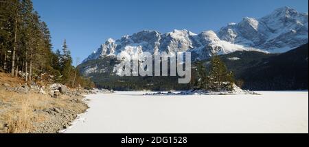 Auf der Zugspitze, dem höchsten Berg in Deutschland Stockfoto