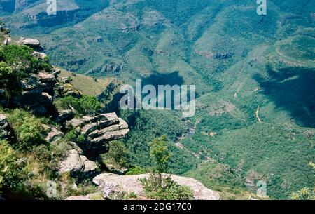 Blick über den Blyde River Canyon, Mpumalanga, Südafrika Stockfoto