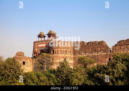 Indien, Delhi, Purana Quila - alte Fort Stockfoto