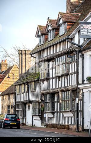 East Grinstead, 2. Dezember 2020: Cromwell House auf der High Street Stockfoto