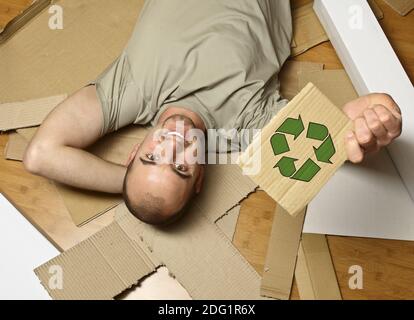 Hintergrund für Recycling-Papier Stockfoto