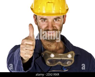 Vertrauen der Arbeiter in der Schwerindustrie Stockfoto