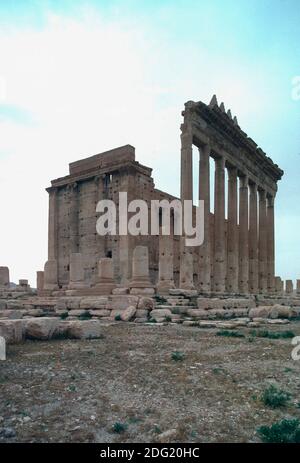 Tempel von Bel, zerstört durch ISIS im Jahr 2015, Palmyra, Syrien Stockfoto