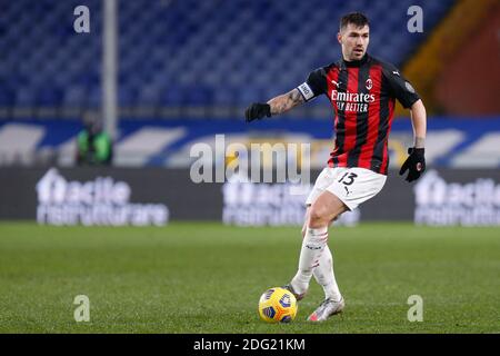 Alessio Romagnoli (AC Mailand) während der UC Sampdoria gegen AC Mailand, Italienische Fußball Serie A Spiel, Genua, Italien, 06 De - Foto .LM/Francesco Scaccianoce Stockfoto