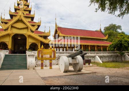 Mandalay Palace in Myanmar Burma Südostasien Stockfoto