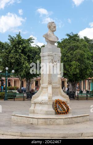 Jose Marti Büste im öffentlichen Park der gleichen Name, der ein lokales Wahrzeichen ist Stockfoto