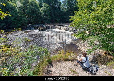 Aysgarth Falls in den Yorkshire Dales, England Stockfoto