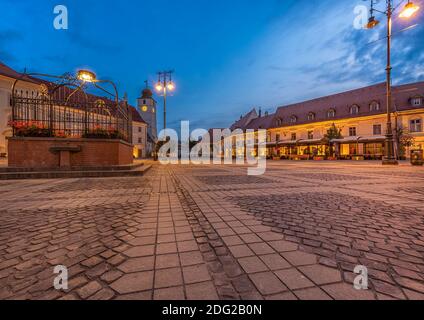 Großer Platz Sibiu, Sibiu Hermannstadt, Großer Platz, Piata Mare, Sibiu, Rumänien Stockfoto