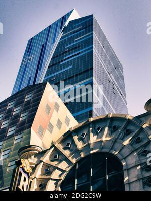 Außenansicht Der Wolkenkratzer Von New York City Stockfoto