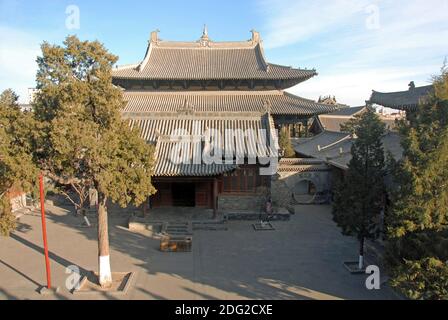 Datong, Provinz Shanxi in China. Der Huayan Tempel oder Huayan Kloster. Dieser buddhistische Tempel ist ein gutes Beispiel der alten chinesischen Architektur. Stockfoto