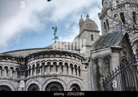 Paris. Wundervolle Aussicht auf die Sacred Heart Cathedral. Le Sacre Coeur Stockfoto