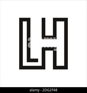 Anfangsbuchstabe LH-Logo oder HL-Logo-Vektor-Design-Vorlage Stock Vektor