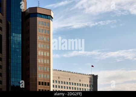 Moskau, Russland, 27. September 2020: Das Gebäude des Föderalen Steuerdienstes von Russland. Stockfoto