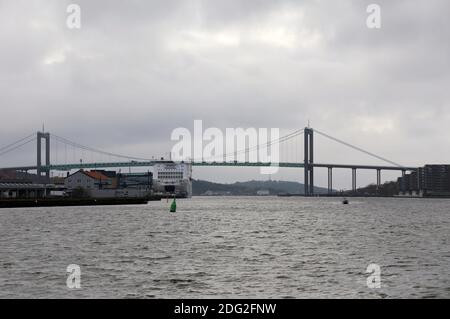 Alvsborg Hängebrücke über den Fluss Gota in Göteborg Stockfoto