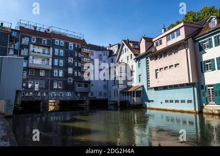 Esslingen am Neckar, Klein Venedig am Kesselwasen Stockfoto