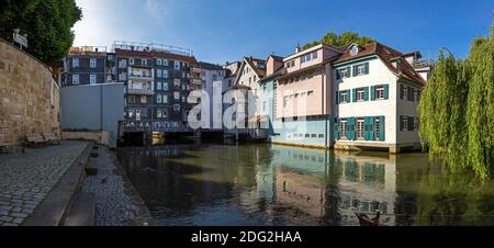 Esslingen am Neckar, Klein Venedig am Kesselwasen Stockfoto