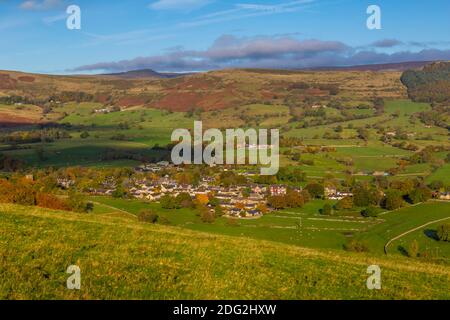 Anzeigen von Castleton in der Hoffnung Tal, Derbyshire, Peak District National Park, England, Vereinigtes Königreich, Europa Stockfoto