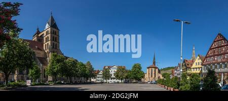 Esslingen am Neckar, Stadtkirche, Marktplatz, Münster St. Paul, Kielmeyerhaus Stockfoto