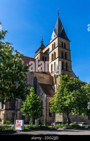 Esslingen am Neckar, Stadtkirche, Marktplatz, Münster St. Paul, Kielmeyerhaus Stockfoto