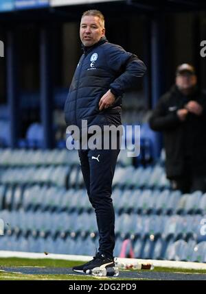 Manager of Peterborough United, Darren Ferguson - Portsmouth / Peterborough United, Sky Bet League One, Fratton Park, Portsmouth, UK - 5. Dezember 2020 nur zur redaktionellen Verwendung – es gelten die Einschränkungen von DataCo Stockfoto