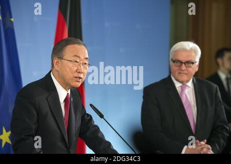 Steinmeier empfängt UN-Generalsekretär im Auswärtigen Amt in Berlin Stockfoto