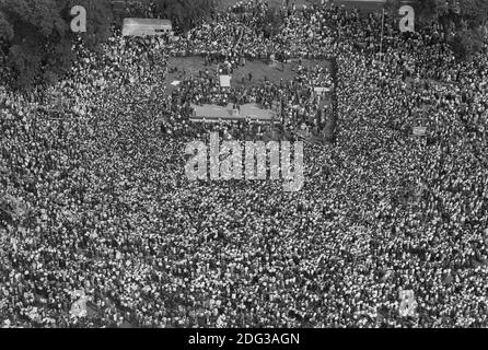 High Angle View of Crowd of Protesters at March on Washington for Jobs and Freedom, Washington, D.C., USA, Foto von Marion S. Trikosko, 28. August 1963 Stockfoto