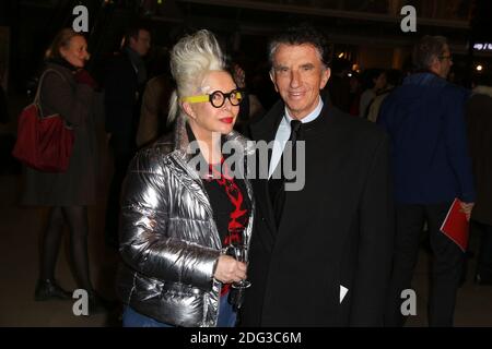 Orlan et Jack lang lors de la soiree des 40 ans du Centre Pompidou, Paris, France le 10 Janvier 2017. Foto von Jerome Domine/ABACAPRESS.COM Stockfoto