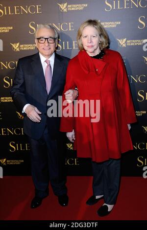 Martin Scorsese und seine Frau Helen Schermerhorn Morris bei der Silence-Premiere am 12. Januar 2017 im Musée Guimet in Paris, Frankreich. Foto von Aurore Marechal/ABACAPRESS.COM Stockfoto