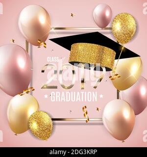 Herzlichen Glückwunsch zur Absolvierung 2019 Klassenhintergrund Illustration Stockfoto