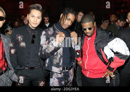Gast, ASAP Rocky und ASAP Ferg bei der Dior Men Menswear Herbst/Winter 2017-2018 Show im Rahmen der Paris Fashion Week in Paris, Frankreich am 21. Januar 2017. Foto von Jerome Domine/ABACAPRESS.COM Stockfoto