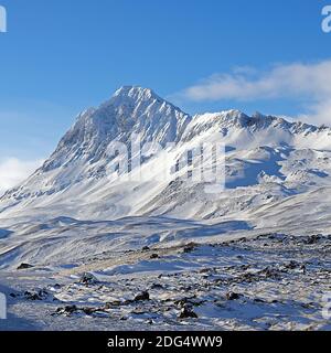 Wilde Landschaft entlang der Straße NR 1 Stockfoto