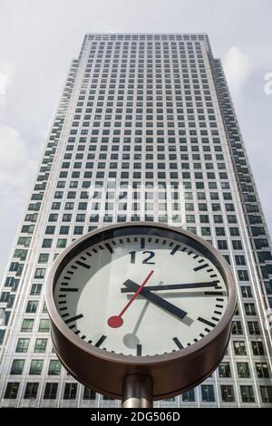 Wolkenkratzer One Canada Square in London, Großbritannien Stockfoto