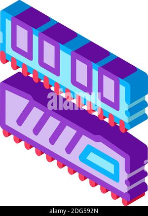 Riser-Speicherkarten isometrische Symbolvektordarstellung Stock Vektor