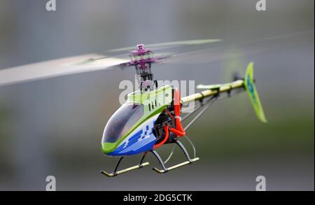 Nahaufnahme eines Drohnenhubschraubers Stockfoto