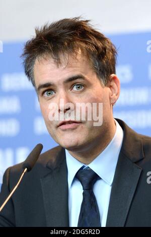 Gonzalo Maza posiert mit seinem Silbernen Bären für das beste Drehbuch (Una Mujer Fantastica) bei der Gewinnerpressekonferenz der 67. Internationalen Filmfestspiele Berlin (Berlinale) am 18. Februar 2017 in Berlin. Foto von Aurore Marechal/ABACAPRESS.COM Stockfoto