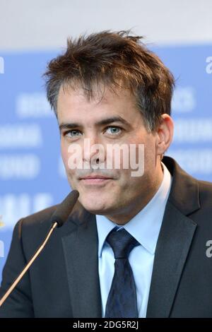 Gonzalo Maza posiert mit seinem Silbernen Bären für das beste Drehbuch (Una Mujer Fantastica) bei der Gewinnerpressekonferenz der 67. Internationalen Filmfestspiele Berlin (Berlinale) am 18. Februar 2017 in Berlin. Foto von Aurore Marechal/ABACAPRESS.COM Stockfoto