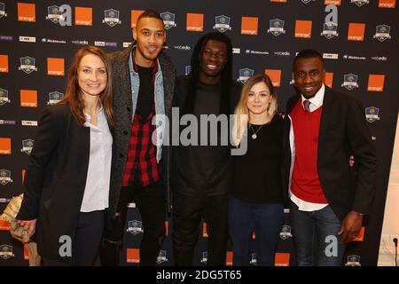 Laure Boulleau Exclusif - Laure Boulleau et Gaetane Thiney lors de la soiree Orange  E-Ligue 1 en Presence de Bafetimbi Gomis et Blaise Matuidi. Semaine de  Classico oblige, ils joueront la Premiere manche du