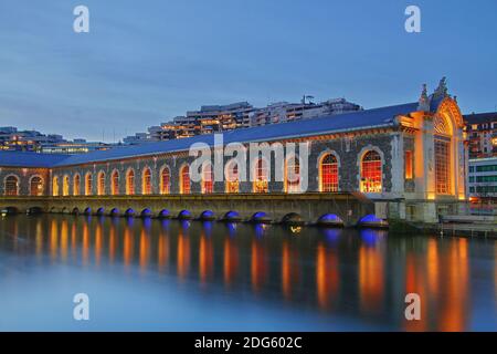 Batiment des Forces-Motrices Genf Schweiz Stockfoto