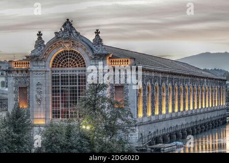 Batiment des Forces-Motrices Genf Schweiz Stockfoto