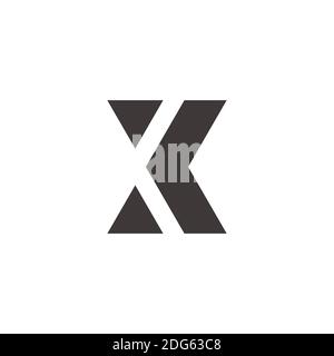 Abstrakter xk-Logo mit geometrischem Dreiecke Stock Vektor